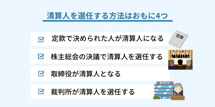 清算人を選任する方法