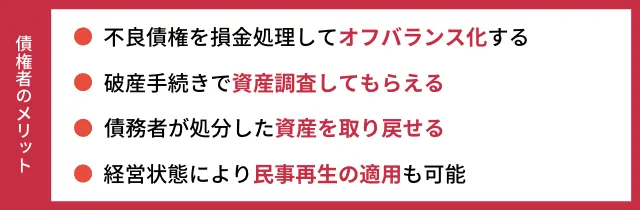 債権者が破産申立をするメリット