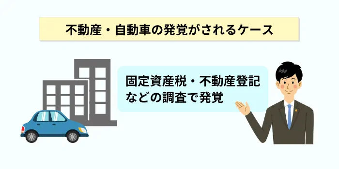 不動産・自動車の発覚がされるケース