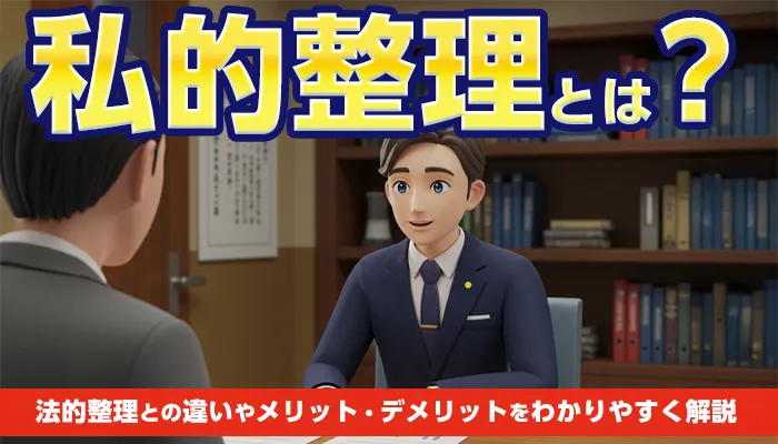 私的整理とは？メリット・デメリットや法的整理との違いについて解説