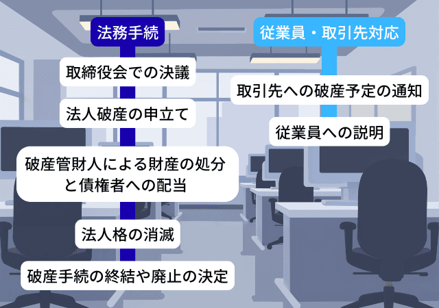 会社が倒産するまでの流れ