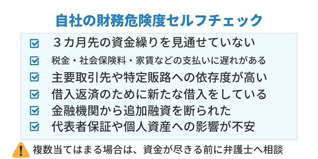 自社の財務危険度はどのように確認すればよいですか？【セルフチェック】