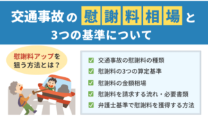 交通事故の慰謝料相場と3つの基準について【慰謝料アップを狙う方法とは】