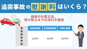 追突事故の慰謝料はいくら？相場や計算方法、受け取るまでの流れを解説