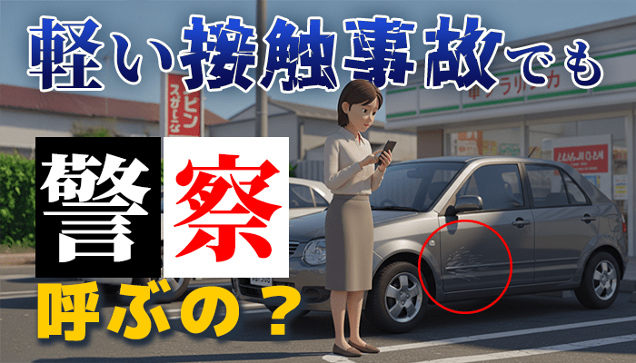 軽い接触事故で警察を呼ばないのはNG！後日でも連絡すべき理由とは？