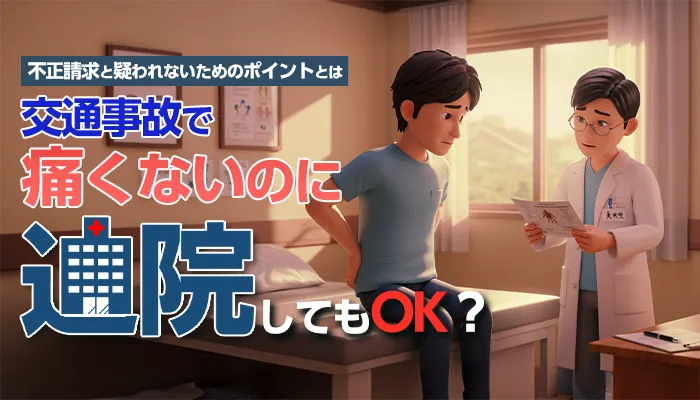交通事故で痛くないのに通院してもOK？不正請求にならないための対処法