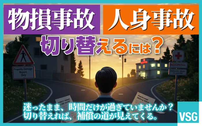 物損事故から人身事故への切り替え方法は？メリットや手続きの流れを解説
