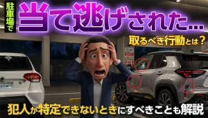 駐車場で当て逃げされたときの対処法は？犯人が特定できないときにすべきことも解説