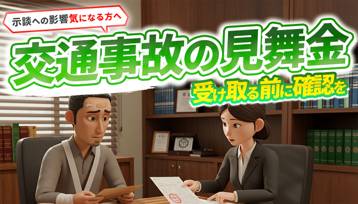 交通事故の見舞金とは？相場や受け取る際の注意点を解説