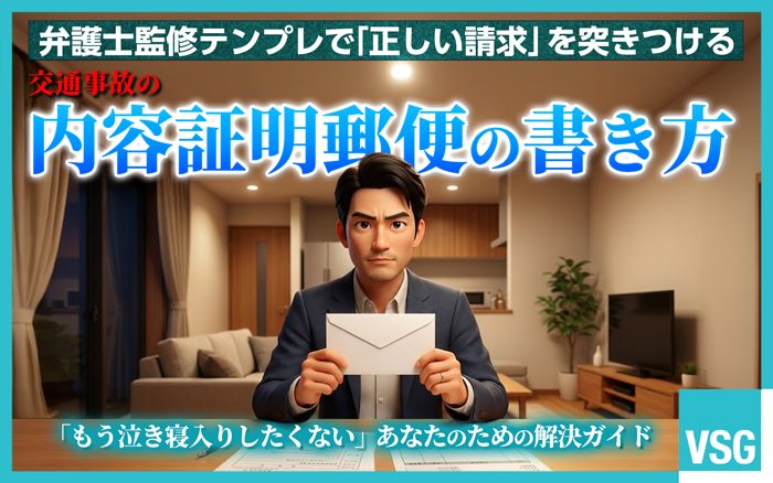 交通事故で内容証明郵便を送る際の書き方やテンプレートを紹介しています。ルールや注意点などを理解して、適切な書面を作成しましょう。
