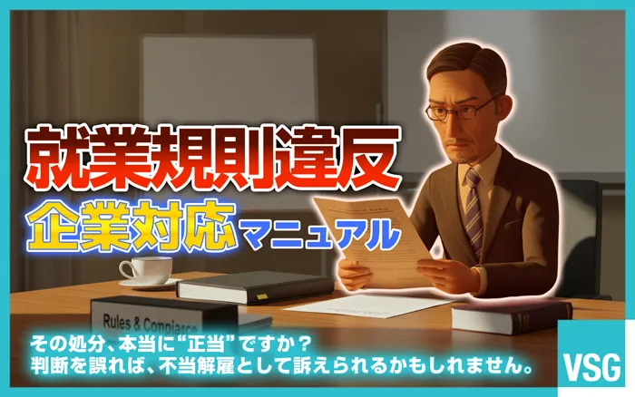 就業規則違反に対する企業対応を誤ると、不利な立場に立たされる恐れがあります。本記事では、就業規則違反における適切な企業対応について解説しています。