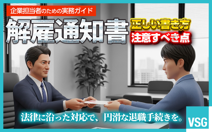 解雇通知書の書き方やテンプレート、作成時の注意点を紹介しています。