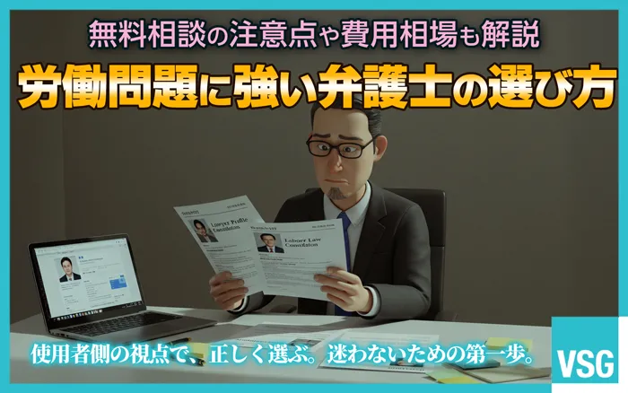 労働問題に強い弁護士の選び方　無料相談の注意点や費用相場も解説