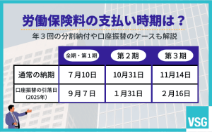 労働保険料の支払い時期は？年３回の分割納付や口座振替のケースも解説