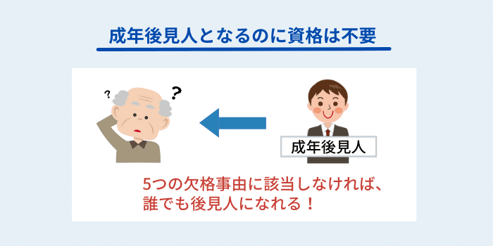 成年後見人となるのに資格は不要