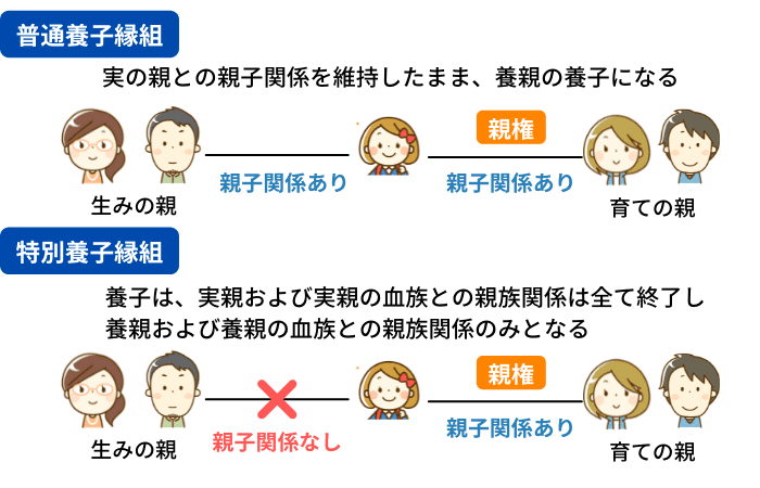 普通養子縁組と特別養子縁組の違い