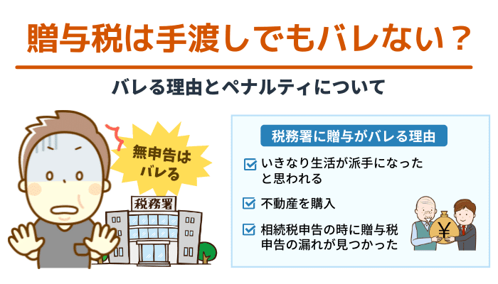 贈与税の無申告は手渡しでもなぜばれる？理由やペナルティについて解説