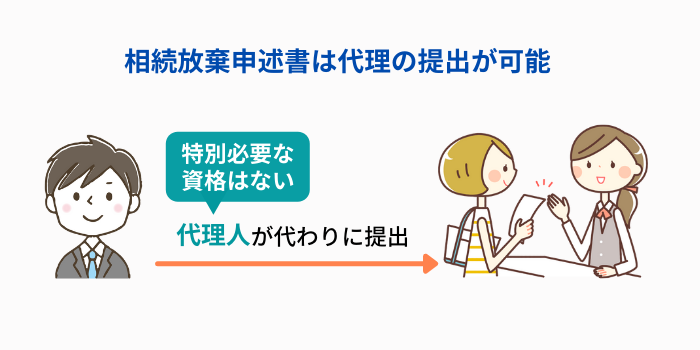 相続放棄申述書は代理での提出もできる