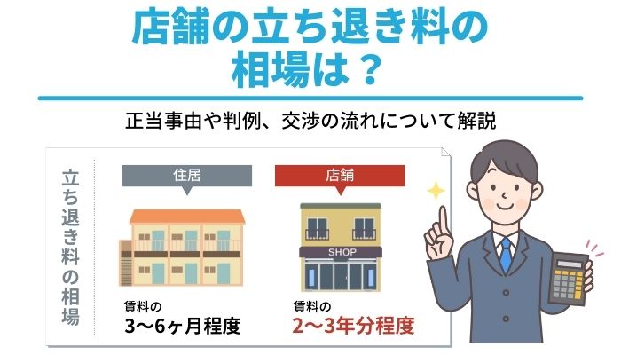 店舗の立ち退き料の相場は？正当事由や判例、交渉の流れについて解説