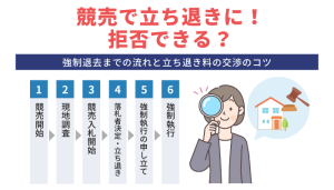 競売で立ち退きに！拒否できる？強制退去までの流れと立ち退き料の交渉のコツ