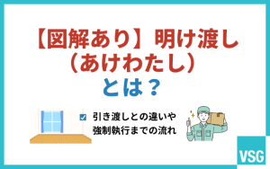 【図解あり】明け渡し（あけわたし）とは？引き渡しとの違いや強制執行までの流れ