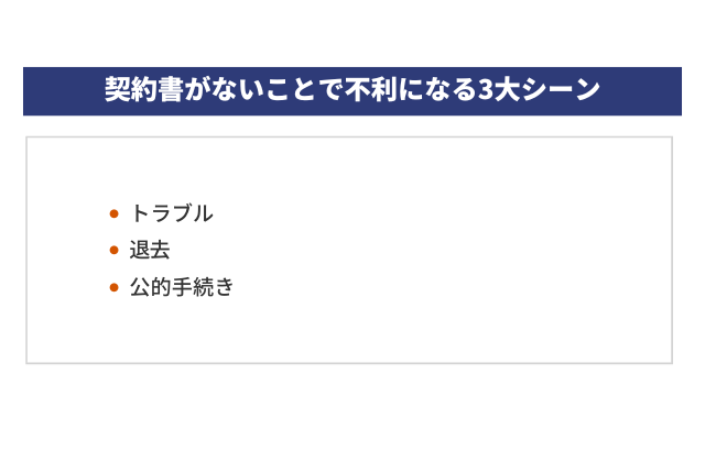 賃貸契約書をもらっていないときのリスク