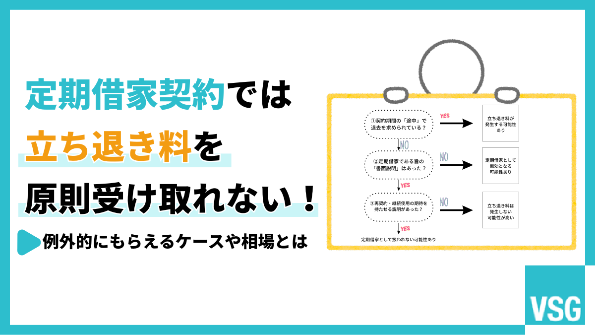 定期借家契約では立ち退き料を原則受け取れない！例外的にもらえるケースや相場とは