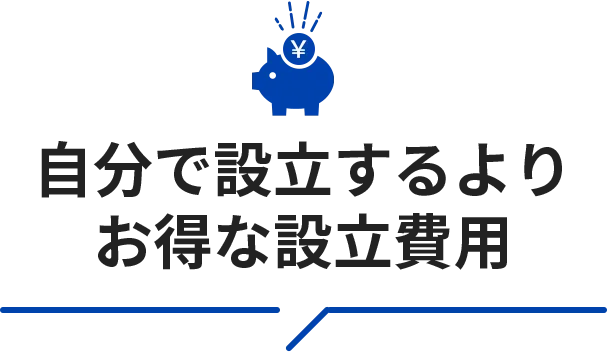 自分で設立するよりお得な設立費用