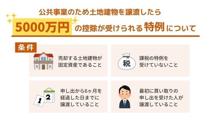 公共事業のため土地建物を譲渡したら5000万円の控除が受けられる特例について ベンチャーサポート不動産株式会社