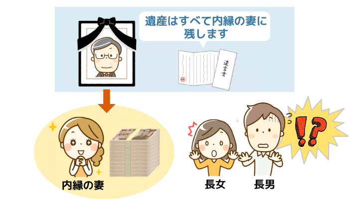 内縁の妻にすべての財産を残す遺言