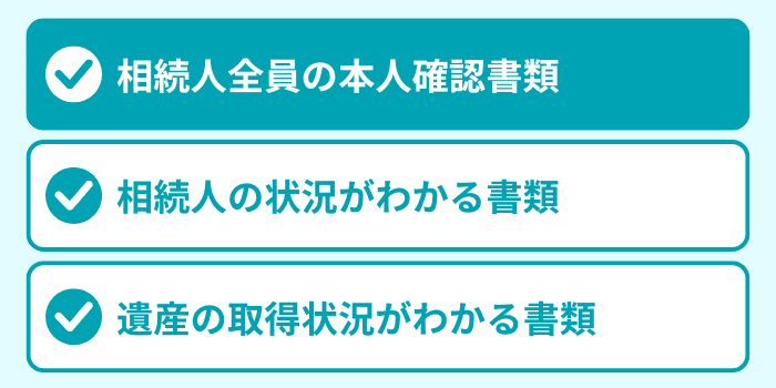 相続人全員の本人確認書類
