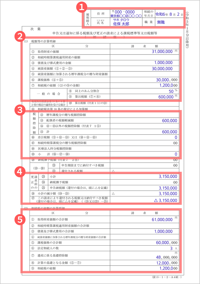 計算様式の記入例