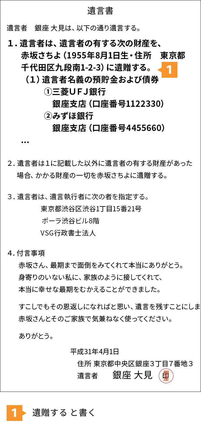 相続人がおらず、財産を世話人にあげたい場合の遺言の書き方・文例