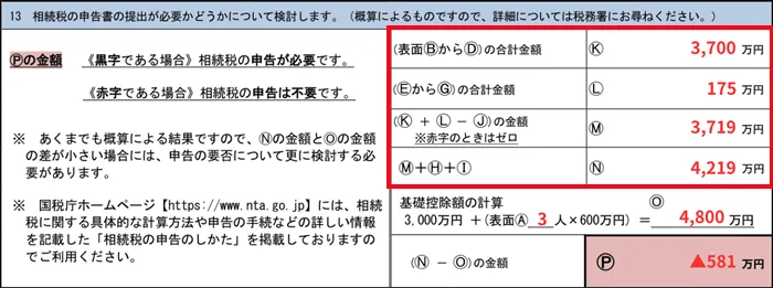申告要否検討表