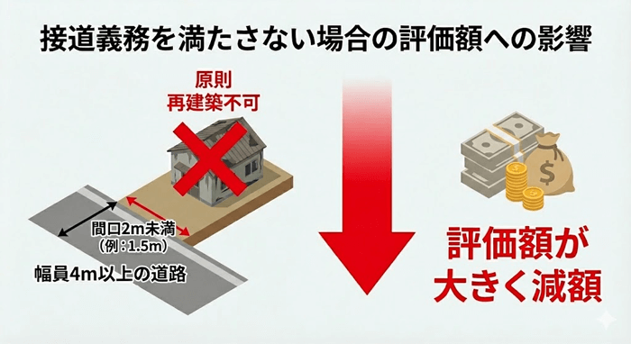 接道義務による評価額への影響