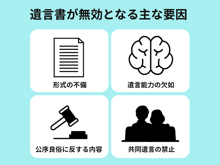 遺言書が無効となる主な要因