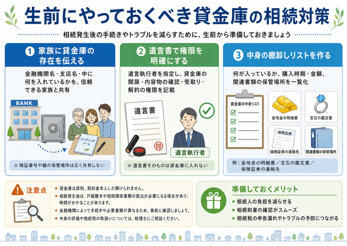 生前にやっておくべき貸金庫の相続対策