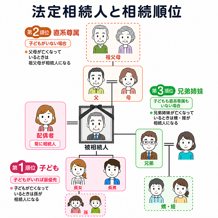 法定相続人と相続順位