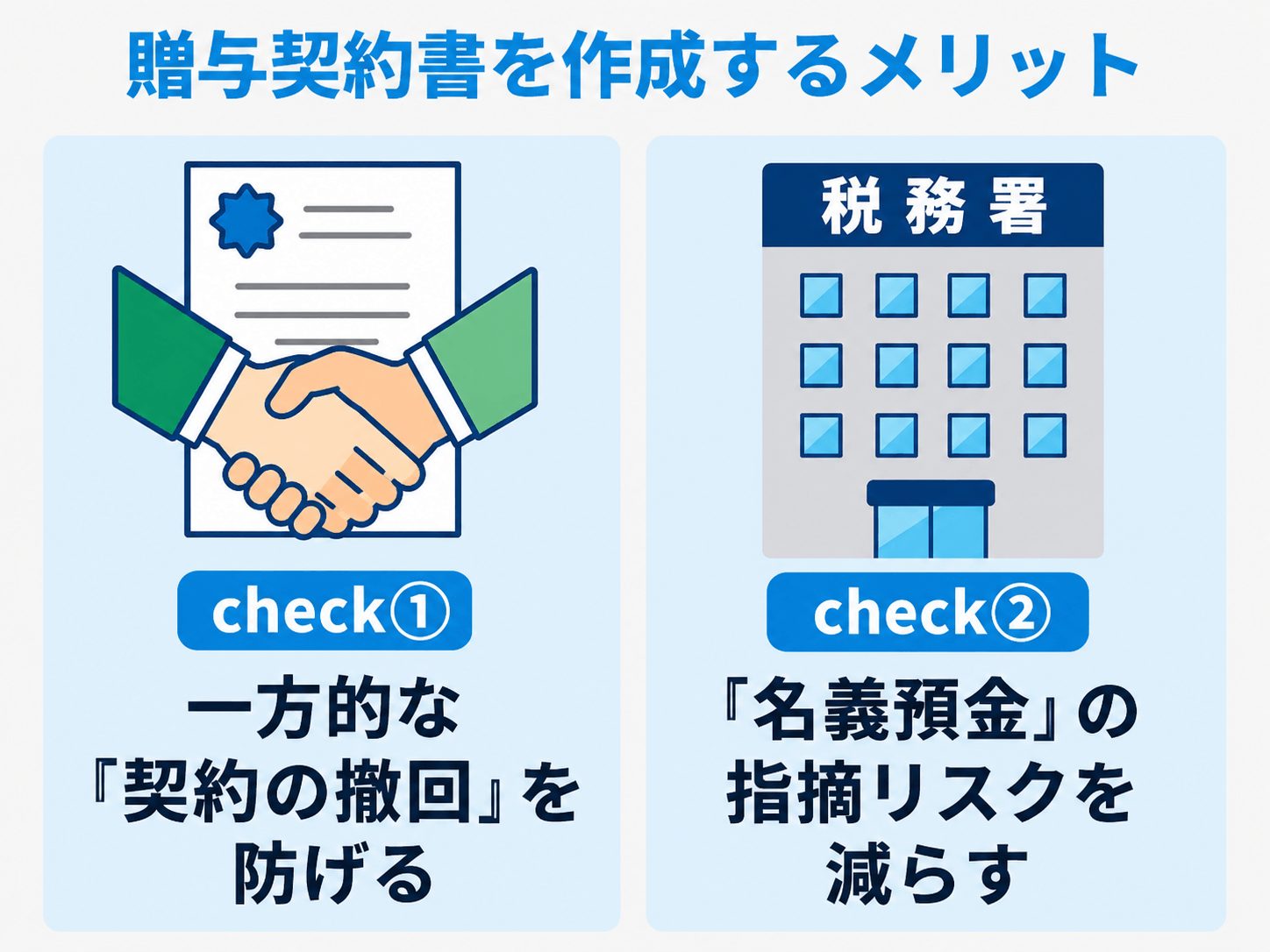 贈与契約書を作成するメリット