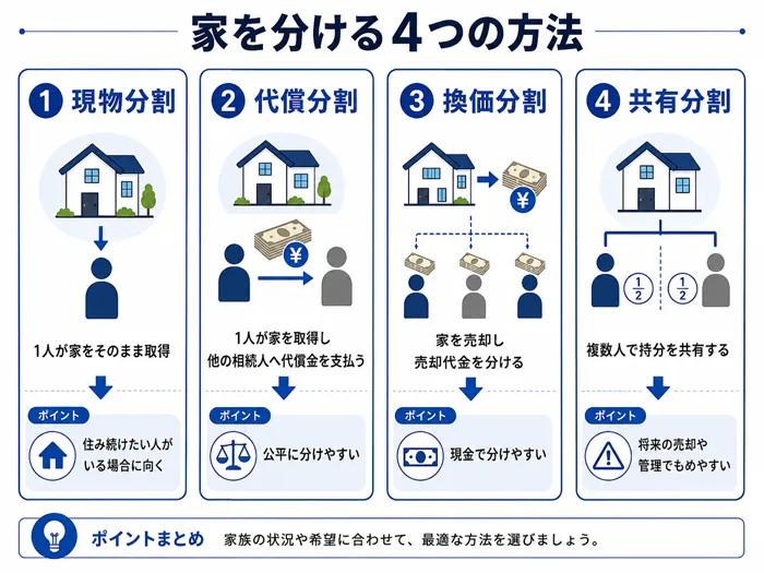 家を分ける4つの方法