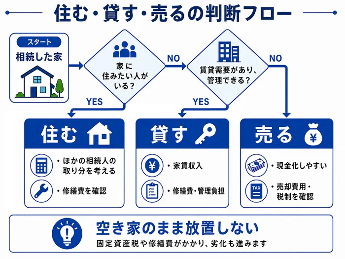 住む・貸す・売るの判断フロー