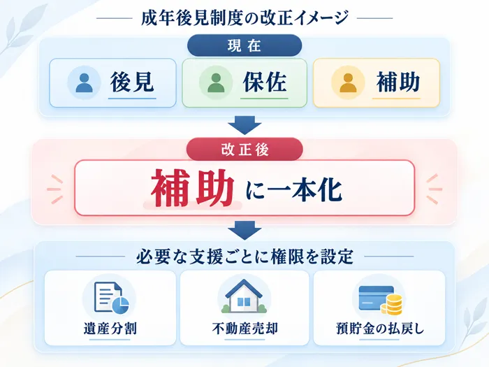 成年後見制度の改正イメージ