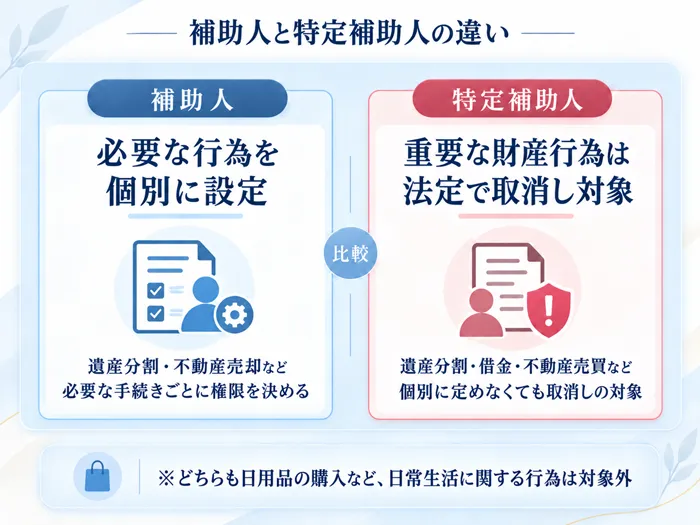 補助人と特定補助人の違い