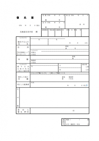 死亡後の手続きvol9 復氏届と姻族関係終了届の提出方法について