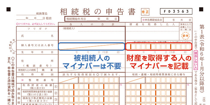 相続税の申告書にマイナンバーの記載は必要か