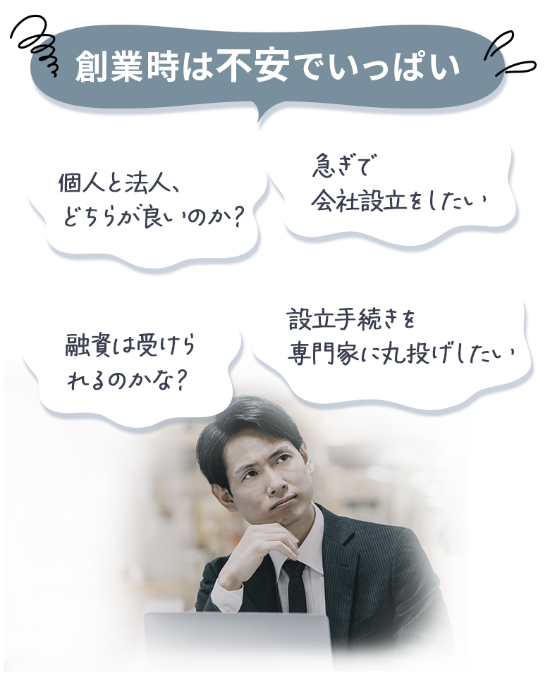 創業時は不安でいっぱい