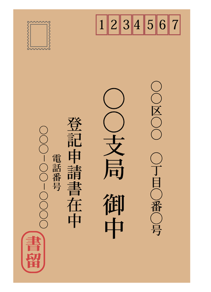 封筒での郵送なら書留を利用する