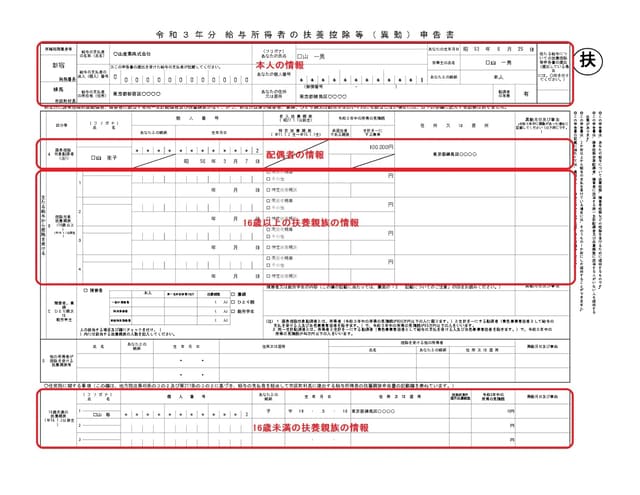 給与所得者の扶養控除等（異動）申告書