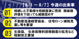 【8/1～8/7】今週の出来事