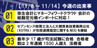 【11/8～11/14】今週の出来事